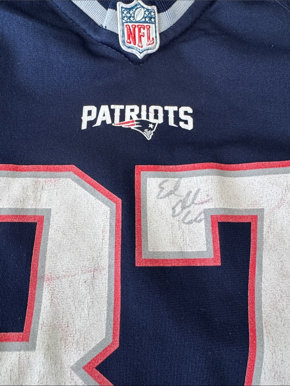 New England Patriots NFL Gronkowski Jersey SIGNED BY #66 ED ELLIS
